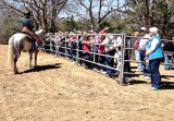 Denton Horse Country Tour. Road Runners get ready for a mounted shooting demonstration.