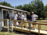 Ms. Ruth and her ramp builders: Bruce Walker, Carl Smothers, Jerry Waynant, Dick Anderson and Bill Wright.