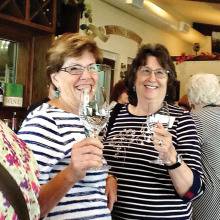 Jennifer Rahn and Tawana Arnett at the Blue Ostrich Tasting Room.