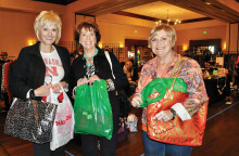 Linda Strader, Mary Ann Carrol and Sharon Foy enjoy a day of shopping at the Holiday Market.