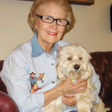 Dr. Elizabeth Vaughn and her dog, Precious.