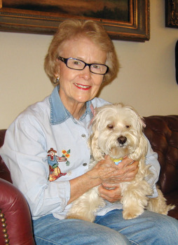 Dr. Elizabeth Vaughn and her dog, Precious.