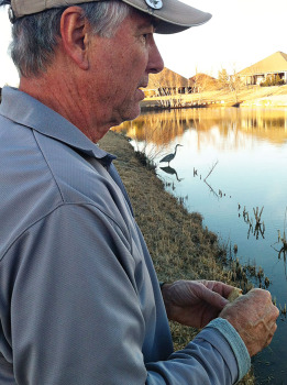 Mark Hemingway at the pond.
