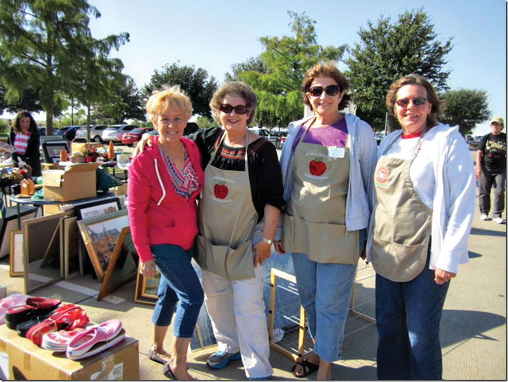 The After Schooler’s garage sale members, left to right: Carol Foley, Darla Chupp, Robbie Waits and Helen Adamson.