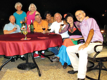 Left to right: Al Wright, Bernadette Fideli, Vivian Wright, Alfred Van Gool, Vickie Bone, Jere Bone, Nancy Toppan and Pete Toppan.