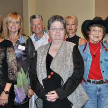 RRWC new members: Kay Hackler and Barbara Hicks; second row: Elizabeth Olson, Kathie Marsh, Kay Zimmerman, Debra Davis and Linda Hesslein.