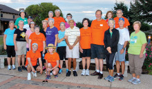 Robson Residents start the Living Well Olympics with the Early Bird Walk Around Robson.