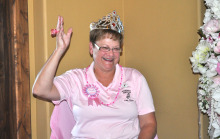 Princess Janie Farnsworth practices the royal wave.