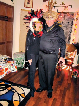 Most Crafty: Count Hooting Owl Warrior and his Exotic Plume Vixon, Beverly and Frank Deardorff