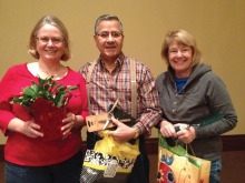 The door prize winners: Frank Frascolla, Sheri Twiggs and Mary Lou Kuxhause. Photo by Lori Slocum.