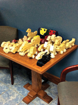 These toys were given to the Denton City County Center.
