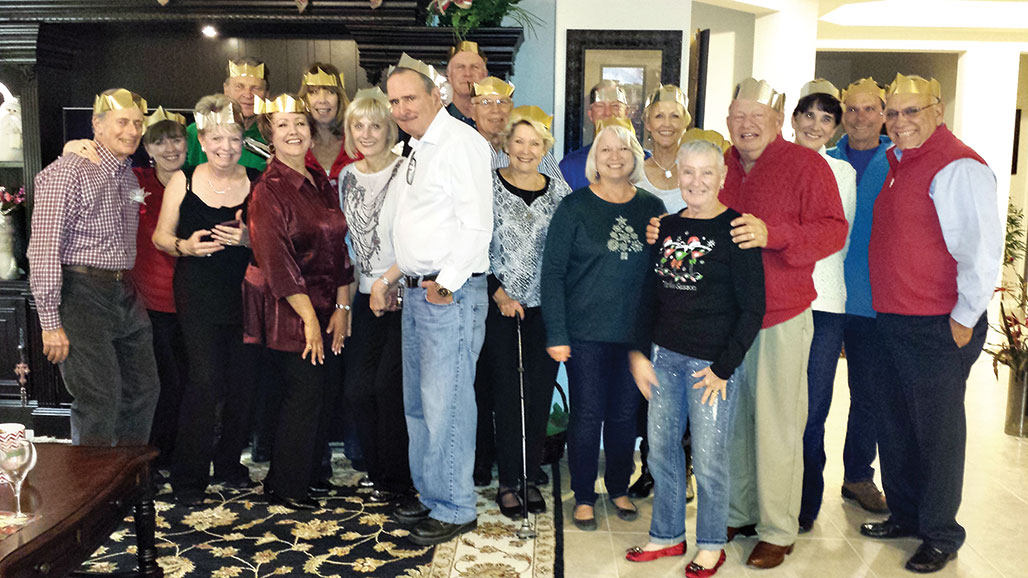 Left to right: Joe and Linda Bono, Cheryl and Ray Lubojacky, Rosie LeVrier, Janelle Roth, Linda Strader, Chuck Strader, Tom Roth, Buddy and Trish Arnold, Mary Arthur, Gary and Barbara Geiser, Nancy and Denny Anderson, Ken and Janice Brown, F.C. LeVrier. Not pictured: Lori Slocum and Ken Arthur