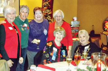 Left to right, seated: Rosemary Weinstein and Jan Utzman; back row: Nancy Zipes, Susan Hebert, Gail Coe and Ilene Schlesinger