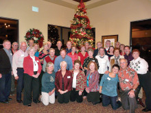 Members of the Tennis Club celebrating the holidays at their annual Christmas party.