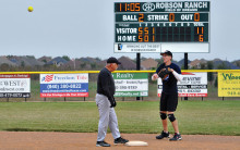 Getting ready for a Saturday morning game.