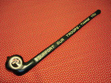 Masai war club engraved with “Support Our Troops - Thank You”