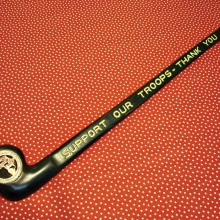 Masai war club engraved with “Support Our Troops - Thank You”