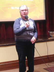 Speaker Janie Cindric. Photo taken by Tom Cindric.