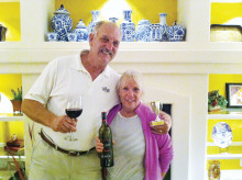 Mike and Susan Miloser brought this month’s winning wine.