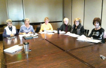 Members of the Facilities Committee, left to right: Sally Hampton, La Donna Womochel, Pat Knight, Shirley Martin, Linda Terry and Susan Wells. Committee member Don Hebert was absent.