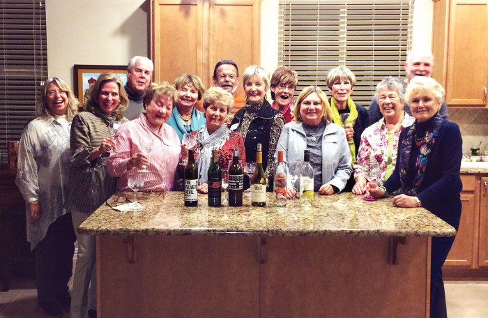 Members of the new wine club, Vino Amanti 