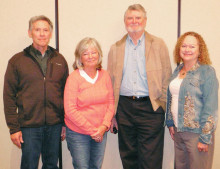 Don Skokan, treasurer; Linda Grandfield, secretary; Edward Barnett, vice president; and Dianne Ace, president