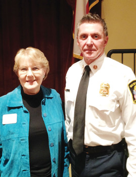Kathleen Wazny and Chief Paulsgrove