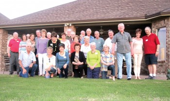 Front row: Pete Toppan, Mary Lou Fay, Nancy Toppan, Creeda Faegre, Janis Peters, Billy and John Maxwell; second row: Paul and Susan Knopick, Linda and Ron Hesslein, Pam Van Overwalle, Cheryl Smith, Karen DiPietro, Suzanne Cote, June Fuller, Ron Cote, Frank DiPietro, Henry Fuller, Dee Frazier and Jim Sico; third row: Rick Smith, Phil and Cynthia Sweet, Ray Peters, Jack Faegre, Terry Abernathy and Rick Gensheimer.