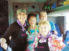 “Bus Babes” Linda Overfield, Peggy Crandell, Ruby Wilson and Betty Gardner