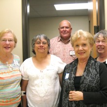 Left to right: Kathy Sapp, co-president; Mary Goodpaster and John Goodpaster, presidents for the following year; Irene Manning, secretary and Dorothy Hogan, co-president