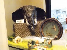 Animal pottery display