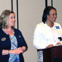 Veronica Woods, Brookdale Assisted Living, and Kimberly Reed, Good Samaritan Society, address continuum of care options.