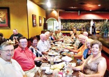 Members at the July 16 meeting at Vinny’s Italian Restaurant