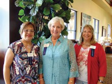 New members from left: Deb Nortunen, Doris Glenn and Erna Seale