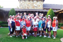 WGA players dressed in red, white and blue for play daya the week of July 4