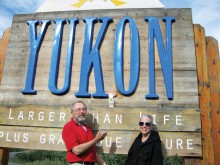 The Yukon sign with Robbie