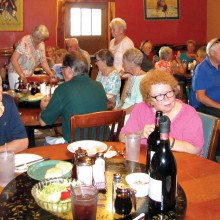 The Singles Club enjoying a Dine Around Singles event