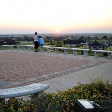 Veterans Park at sunset