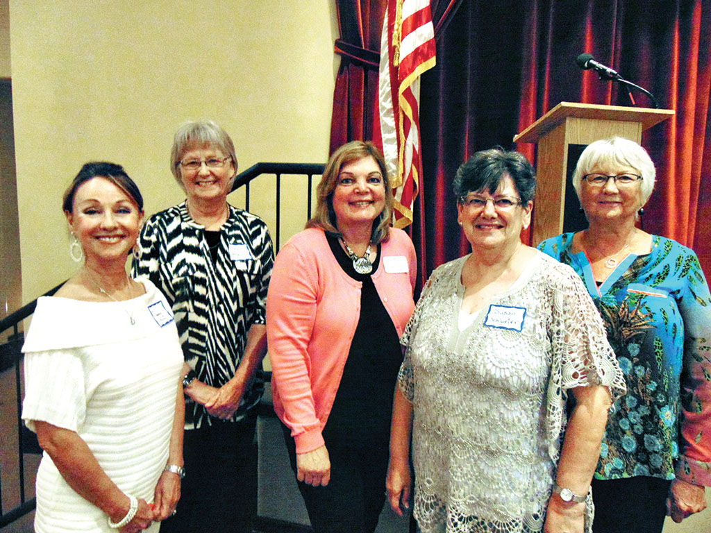 New members, left to right: Nancy Tastle, Ginger Mathis, Diane Jehant, Susan Schlueter and Jean White