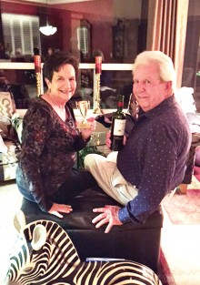 Diane and Chuck Miller brought the winning wine.