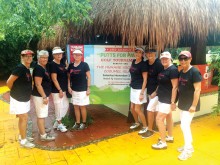 Tournament participants: Teresa Blackburn-Korn, Sarah Ray, Cindy Bass, Linda Klovans, Gale Hicks, Sallye Ortiz, Susan Miloser and Ryoko Stevlingson.