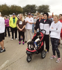 Residents waiting to start the Turkey Trot 5K Walk/Run