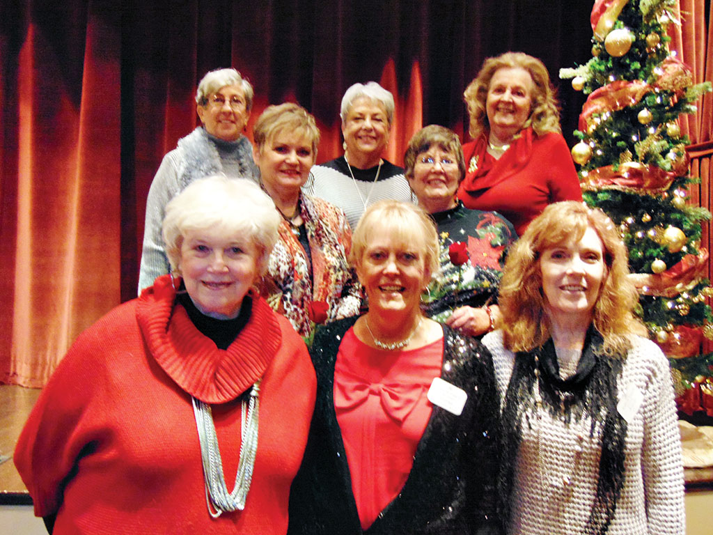 New Board of the Women’s Club, left to right: 1st row, Joan Krause, Teresa Blackburn-Korn and Joyce Frey; 2nd row, Sharon Foy and Carol Cooley; 3rd row, Moe Fitzgerald, Darla Mahan and Joyce Ambre