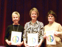 WGA officers for 2016: Linda Knightly, Diane Bent and Linda Watrak; not pictured, Donna Phillips