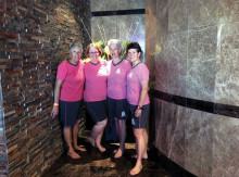 Susan Hebert, Sheri Twiggs, Debra Davis and Vicki Baker splurge on a relaxing day at the spa.