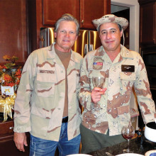 Two of our Gulf War vets were still able to wear the shirts of their uniforms.