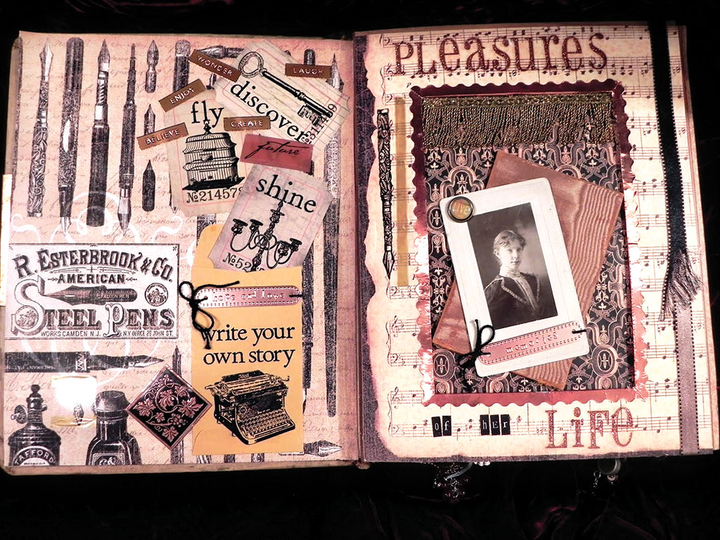 This is a page from a scrapbook made in the 1900s