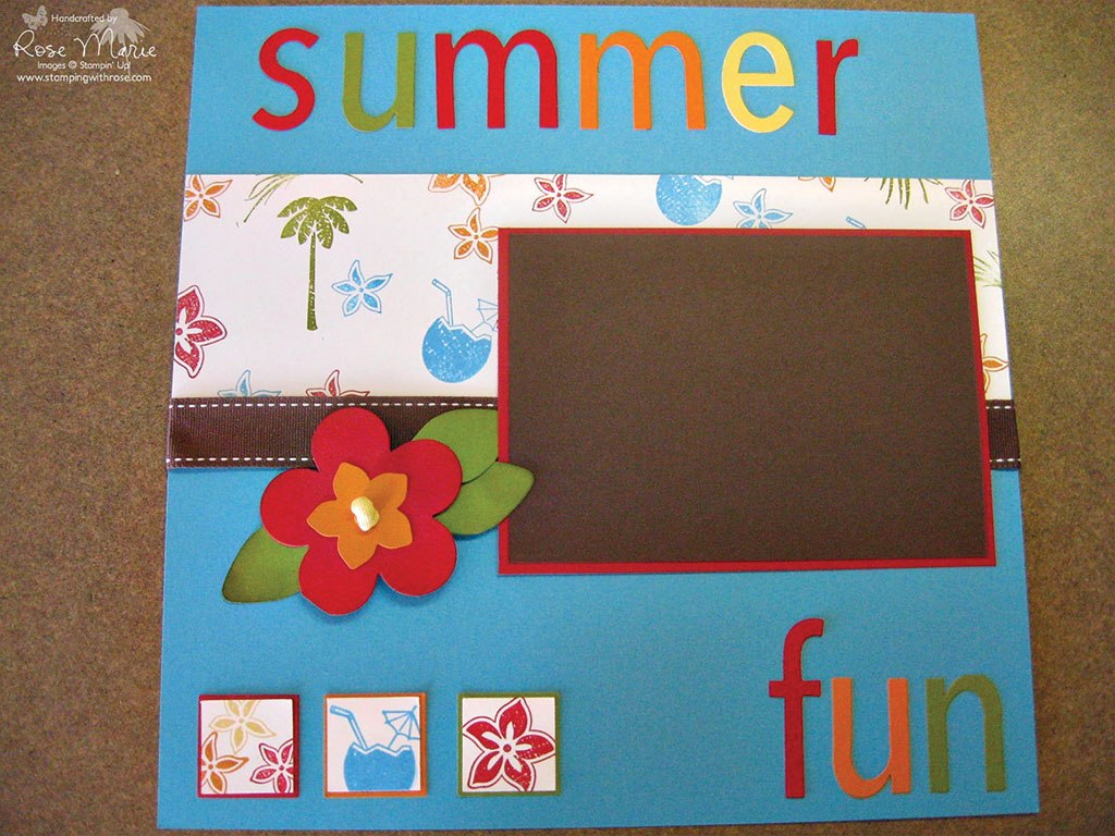 This is a sample of a modern scrapbook page