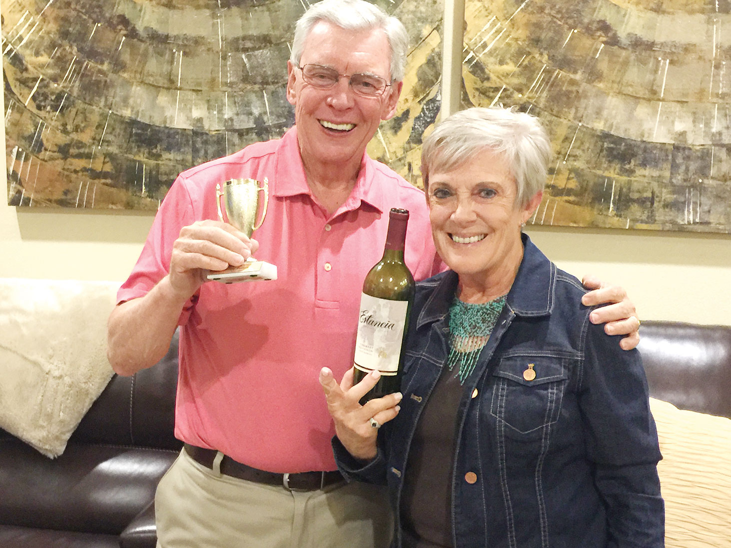Joyce and Bill Marshall, the winners for February