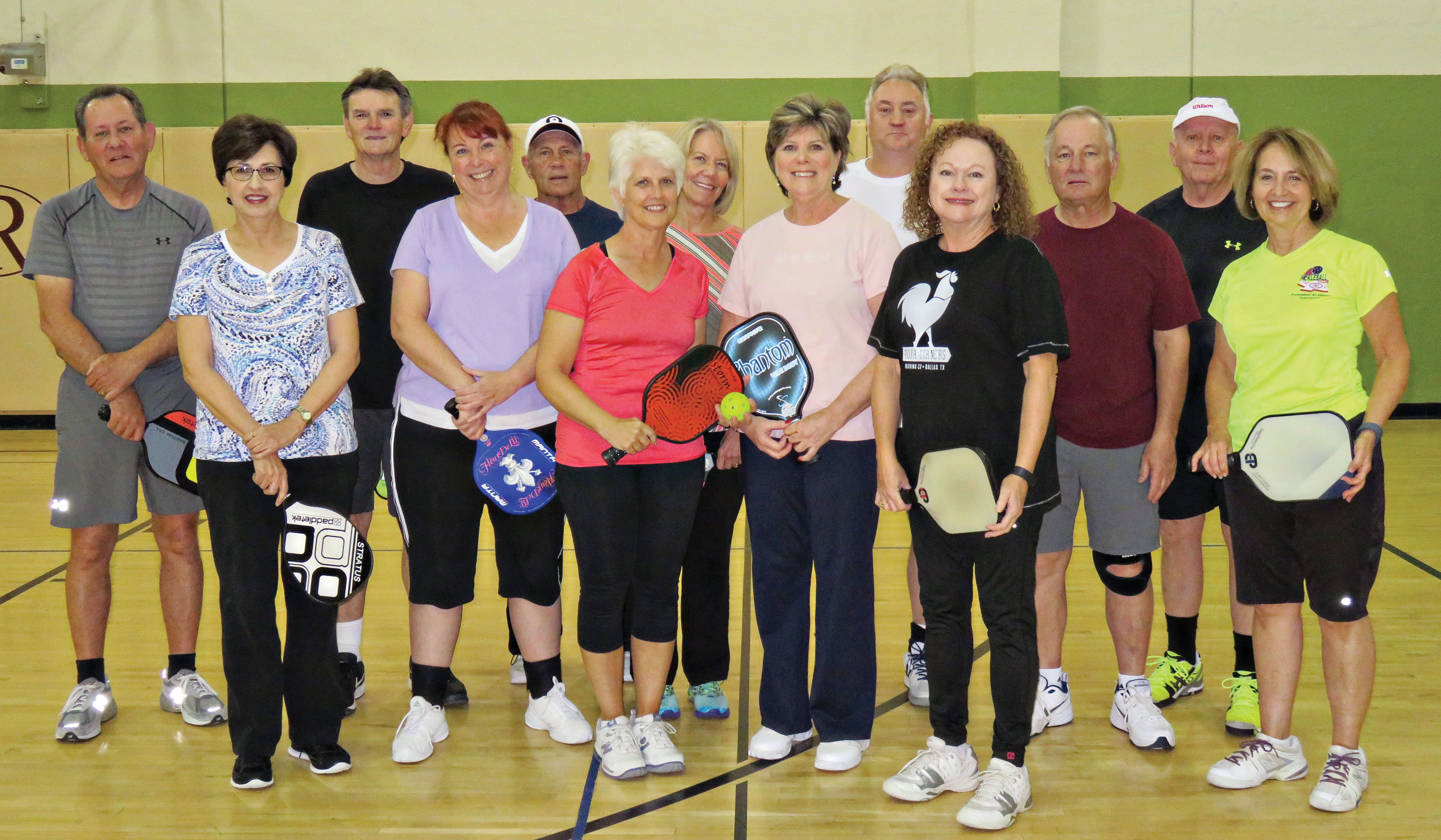 Some of the  graduates of the January Pickleball Academy